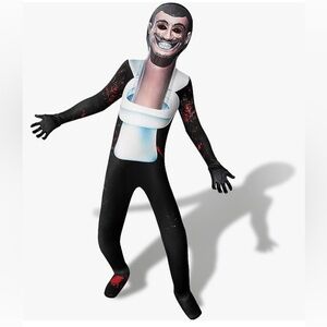 New Skibidi  Toilet Kids Costume Size 120 (size 5t-6) 2- piece costume